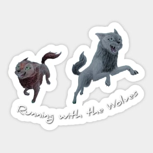 Running with the Wolves - Wolfwalkers Sticker